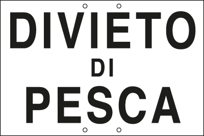 3307 - Cartello DIVIETO DI PESCA