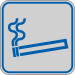 9660A - Etichetta argento simbolo POSTO FUMO