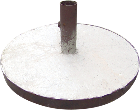 BAC2 - Base circolare appesantita per palo diametro 48