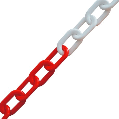 CP103 - Catena plastica colore bianco/ross