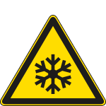 E1136KS - Etichetta adesiva pericolo bassa temperatura EN ISO 7010