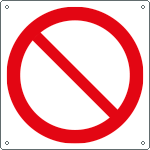E1300K - Cartello divieto generico solo simbolo EN ISO 7010