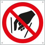 E1339K - Cartello divieto introdurre le mani solo simbolo EN ISO 7010
