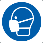 E1389K - Cartello obbligo indossare la maschera solo simbolo EN ISO 7010