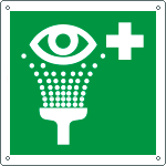 E15103KS - Etichetta adesiva simbolo lavaocchi di emergenza UNI ISO 7010
