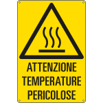 E17123X - Cartello pericolo attenzione temperature pericolo EN ISO 7010
