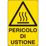 E17124X - Cartello pericolo di ustione EN ISO 7010