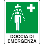 E20103KS - Etichetta adesiva doccia di emergenza UNI ISO 7010