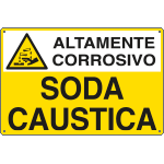 E2716 - Cartello sostanze pericolose SODA CAUSTICA EN ISO 7010