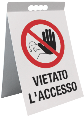 ECAP1807X - cavalletto PVC vietato l'accesso