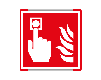 SEME15117GC - segnaletica all.Metal mono prof.ROSSO Allarme antincendio EN ISO 7010