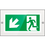 SEPE715107R - targa PLexi monof.uscita emerg.sn basso fissaggio a vite EN ISO 7010