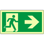 [EL715102KP] EL715102KP - Cartello fotoluminescente uscita emergenza dx