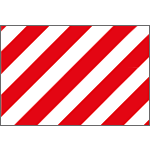 [R9412] R9412 - Pannello adesivo rifrangente bianco rosso