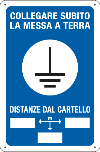[7611] 7611 - Cartello collegare subito la messa a terra