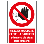 [1819X] 1819X - Cartello vietato accesso togliere tensione
