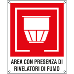 [20164Y] 20164Y - Cartello area presenza rilevatore fumo