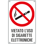 [630103K] 630103K - Cartello vietato l'uso di sigarette elettroniche