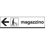 [6806L] 6806L - Cartello alluminio MAGAZZINO sinistra