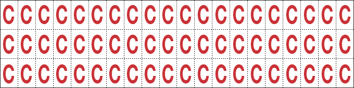 [910C] 910C - Foglio n.60 etichette adesive B/R lettera C