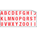 [913AZ] 913AZ - Foglio n.30 etichette adesive B/R letter.da A a Z