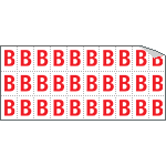 [913B] 913B - Foglio n.30 etichette adesive B/R lettera B