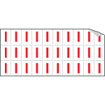 [913I] 913I - Foglio n.30 etichette adesive B/R lettera I