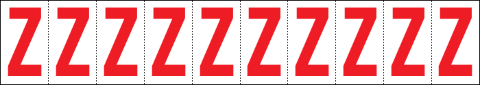 [914Z] 914Z - Foglio n.10 etichette adesive B/R lettra Z