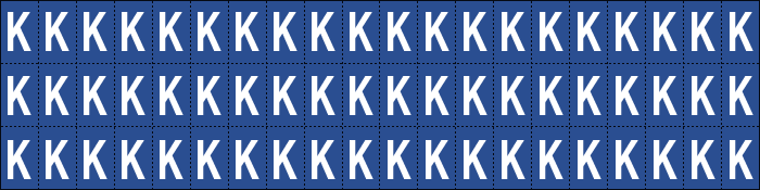 [920K] 920K - Foglio n.60 etichette adesive B/B lettera K