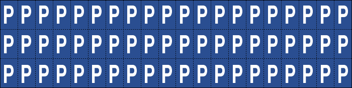 [920P] 920P - Foglio n.60 etichette adesive B/B lettera P