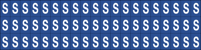 [920S] 920S - Foglio n.60 etichette adesive B/B lettera S