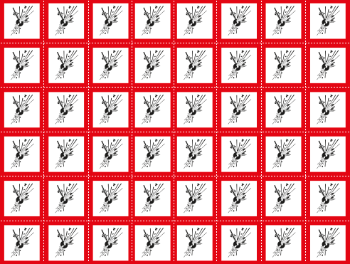 [9421D] 9421D - Foglio n.48 etichette adesive esplosivi