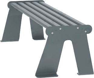 [ASRP03S] ASRP03S - Panchina acc. zin. S/schien. grigio