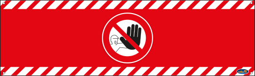 [BAN150P802] BAN150P802 - Banner divieto accesso 150 x 45