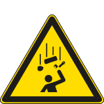 [E1177KS] E1177KS - etichetta adesiva pericolo caduta oggetti EN ISO 7010