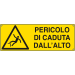 [E17144K] E17144K - Cartello pericolo di caduta dall'alto EN ISO 7010