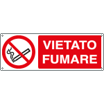 [E1801W] E1801W - Cartello divieto vietato fumare EN ISO 7010
