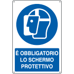 [E1908X] E1908X - Cartello obbligo schermo protettivo EN ISO 7010