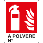 [E20124WS] E20124WS - Etichetta adesiva estintore a polvere N. EN ISO 7010