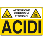 [E2703] E2703 - Cartello sostanze pericolose ACIDI EN ISO 7010