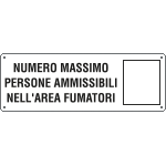 2150 - Cartello NUMERO MASSIMO PERSONE CONSENTITE