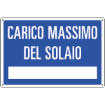 2612 - Cartello informazione Carico massimo solaio