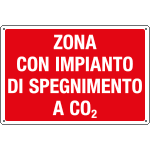 2642 - Cartello zona con impianto di spegnimento a CO2