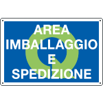 2693 - Cartello qualità AREA IMBALLAGGIO E SPEDIZ.