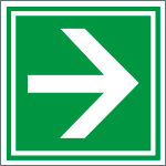 3005 - Cartello VERDE freccia di direzione