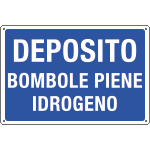 3110 - Cartello informazione DEPOSITO.BOMBOLE IDROGENO