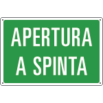 3157 - Cartello informazione APERTURA A SPINTA