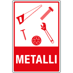 3506 - cartello rifiuti "METALLI"