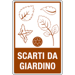 3507 - cartello rifiuti "SCARTI DA GIARDINO"