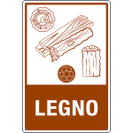 3508 - cartello rifiuti "LEGNO"